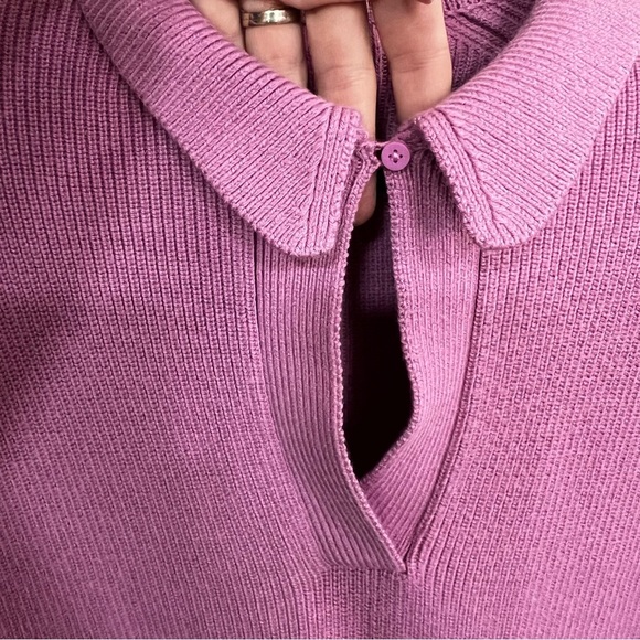 Lululemon Collared Merino Wool Blend Sweater in Dahlia Mauve - Picture 8 of 16